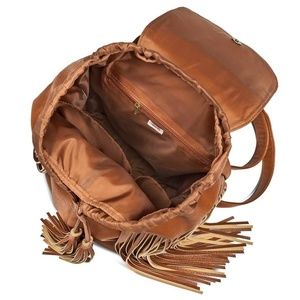 Mossimo Supply Co. Bags - Mossimo, Fringe Backpack Handbag with Solid Flap Mossimo Supply Co. Bags - Mossimo, Fringe Backpack Handbag with Solid Flap